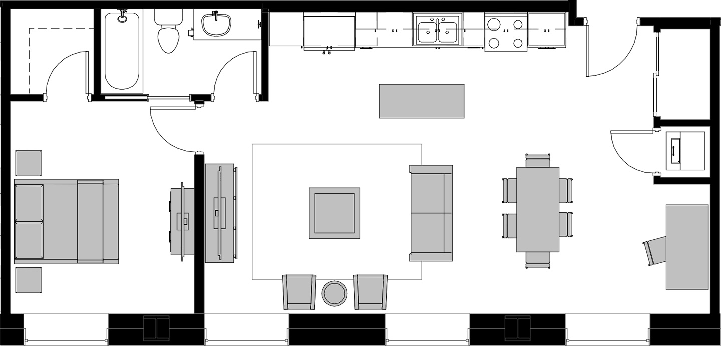 ARCO 1 Bedroom Floor Plan